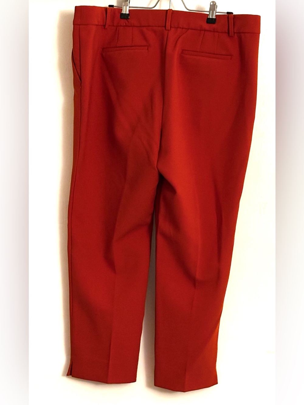 Talbots Hampshire Ankle Pants 16P Petite Orange Red Slim Straight Trousers - Picture 2 of 4